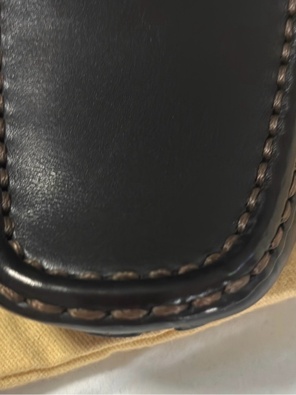 Louis Vuitton Black Leather Men’s LV Buckle Slip-On Loafers - Picture 5 of 9